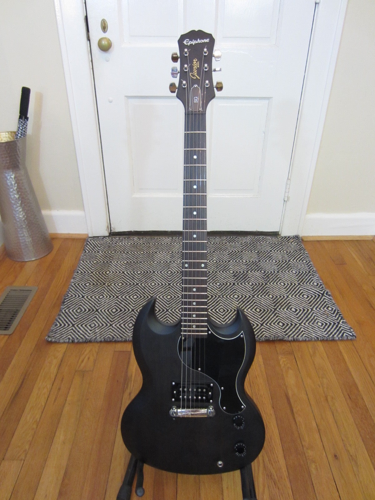 2012 Epiphone SG Junior Limited Edition Custom Shop | Satin Trans-Black,  Extremely Fresh