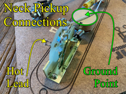 Telecaster Traditional Wiring Kit | Bourns PDB241 Low-Friction 250 kΩ Audio Taper Potentiometers, Mallory 150 Capacitor