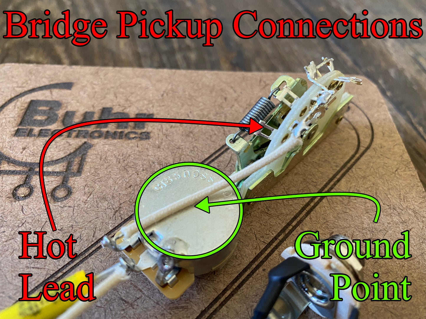 Telecaster 50s Style HH Wiring Kit | CTS / WD Custom Audio Taper 500 kΩ Pots, Mallory 150 Caps