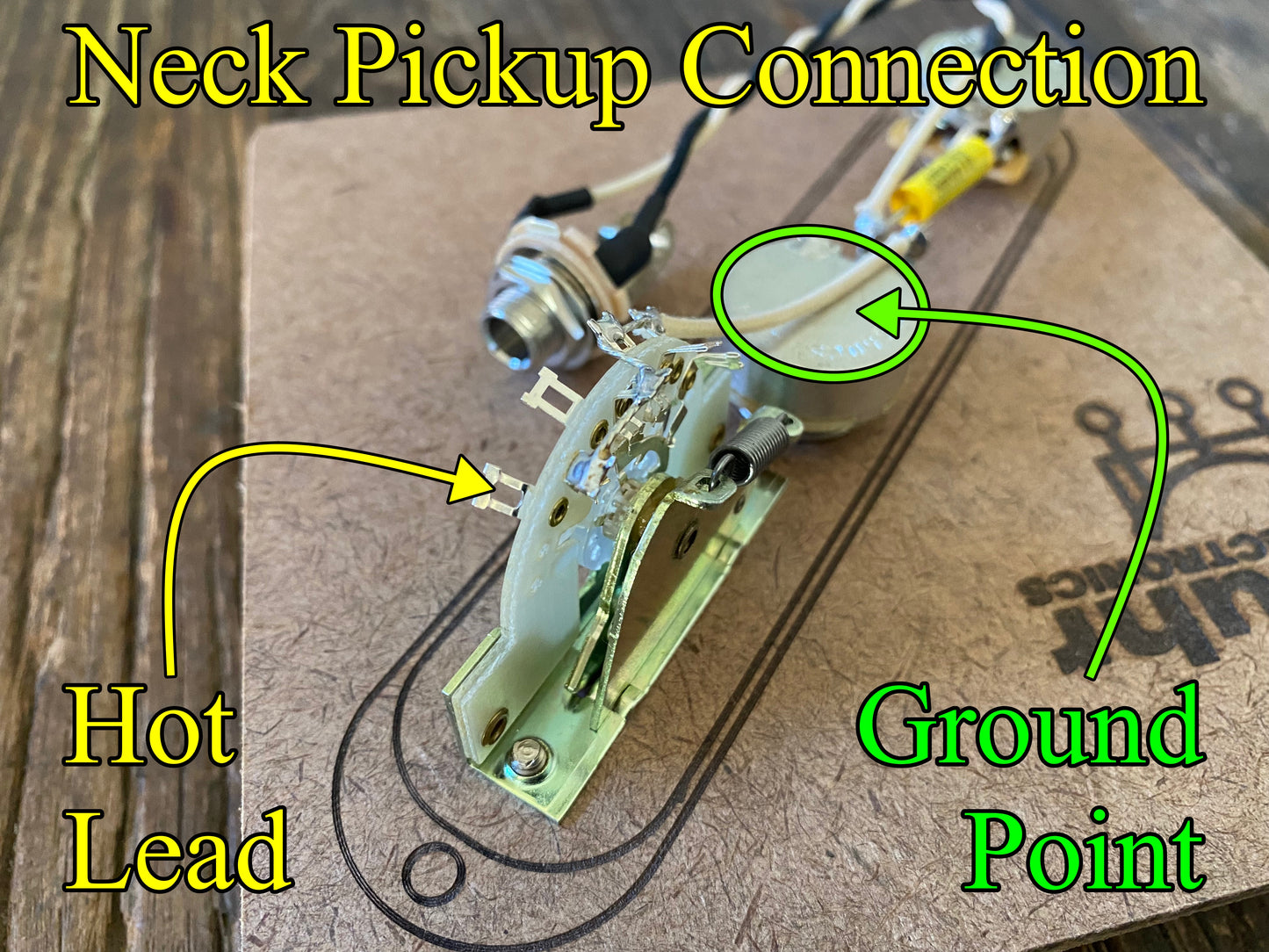 Telecaster 50s Style HH Wiring Kit | CTS / WD Custom Audio Taper 500 kΩ Pots, Mallory 150 Caps