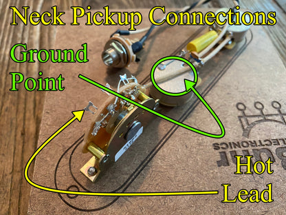 Telecaster Traditional Wiring Kit | CTS 450G 250 kΩ Audio Taper Potentiometers, Mallory 150 Capacitor