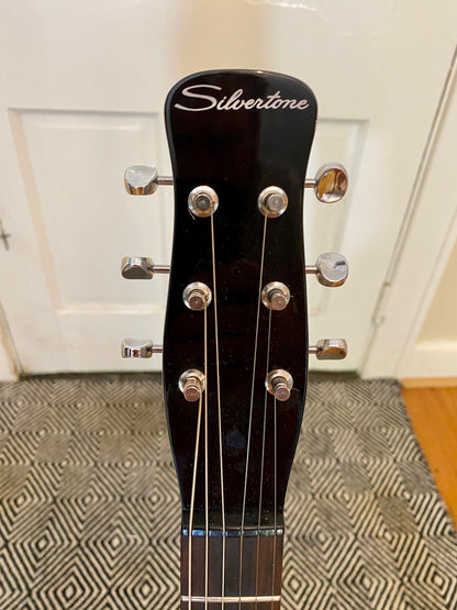 Silvertone 1303 U2 Silverburst | Lipstick w/ Stacked Pots, Plays Fantastic