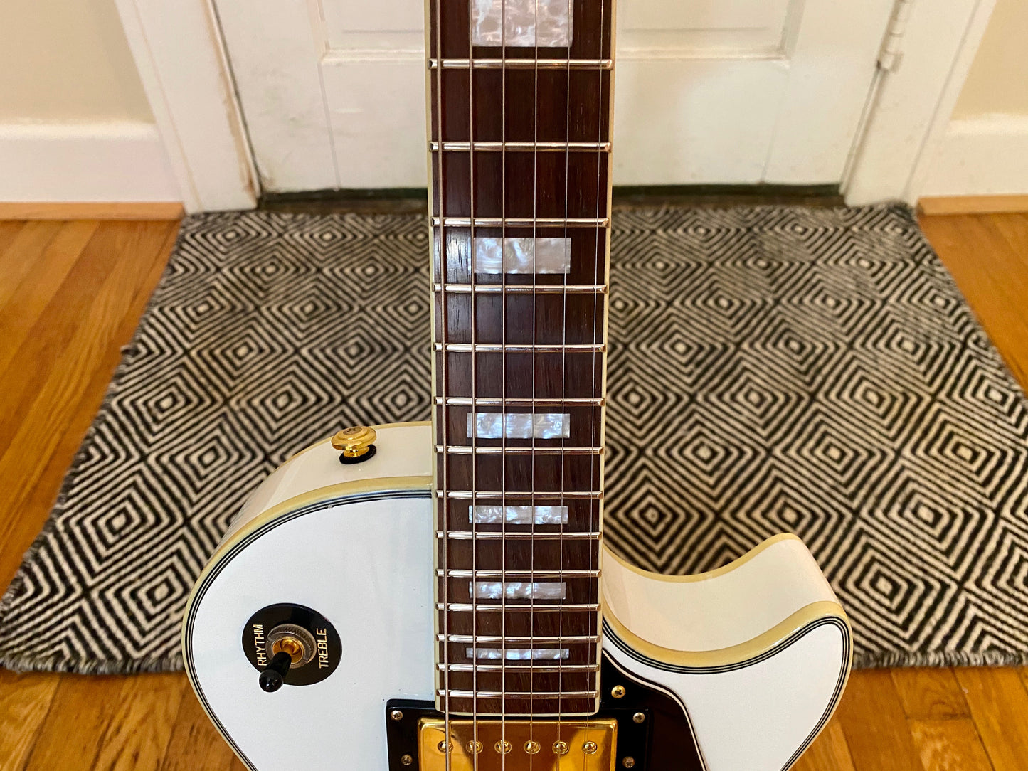 2006 Epiphone Les Paul Custom MIK Korean | Alpine White, 60s Neck, SKB Hard Case, Super Clean