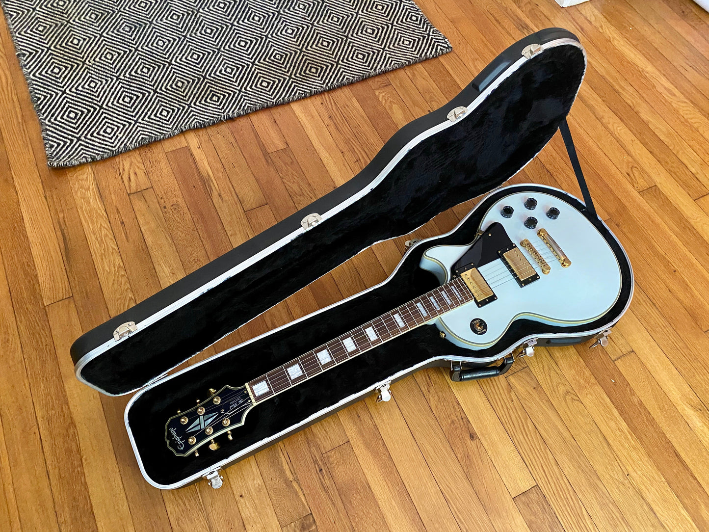 2006 Epiphone Les Paul Custom MIK Korean | Alpine White, 60s Neck, SKB Hard Case, Super Clean