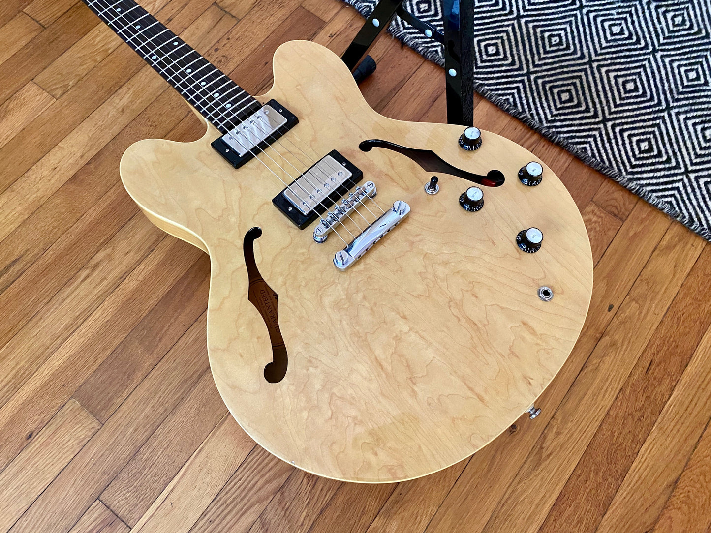 2002 Epiphone Dot Natural | Fresh Full Setup, Parsons Street Humbuckers, Tusq XL Nut