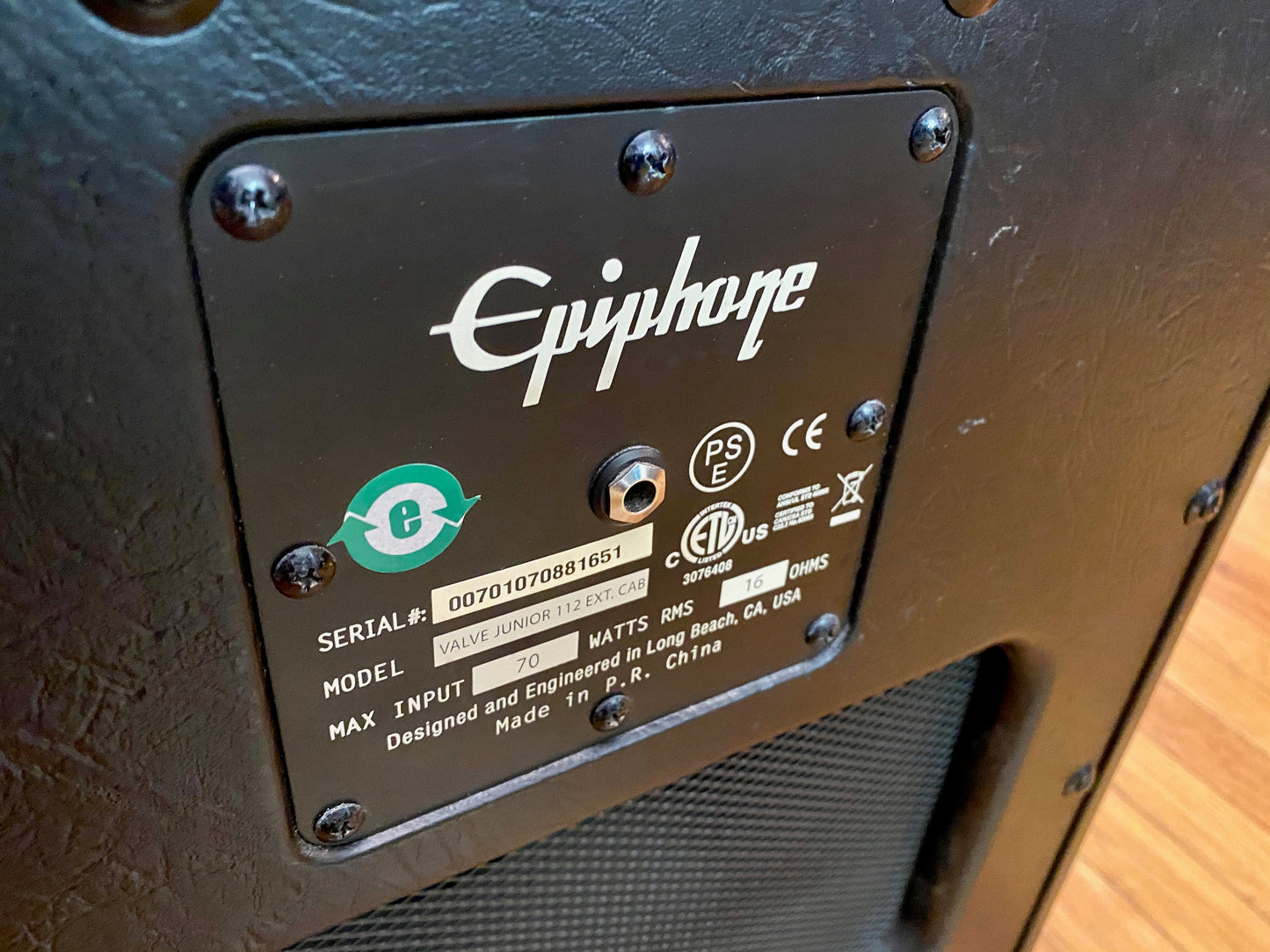 Epiphone Valve Jr Head & Cabinet | Fantastic Condition, Single Ended EL84, Eminence Speaker