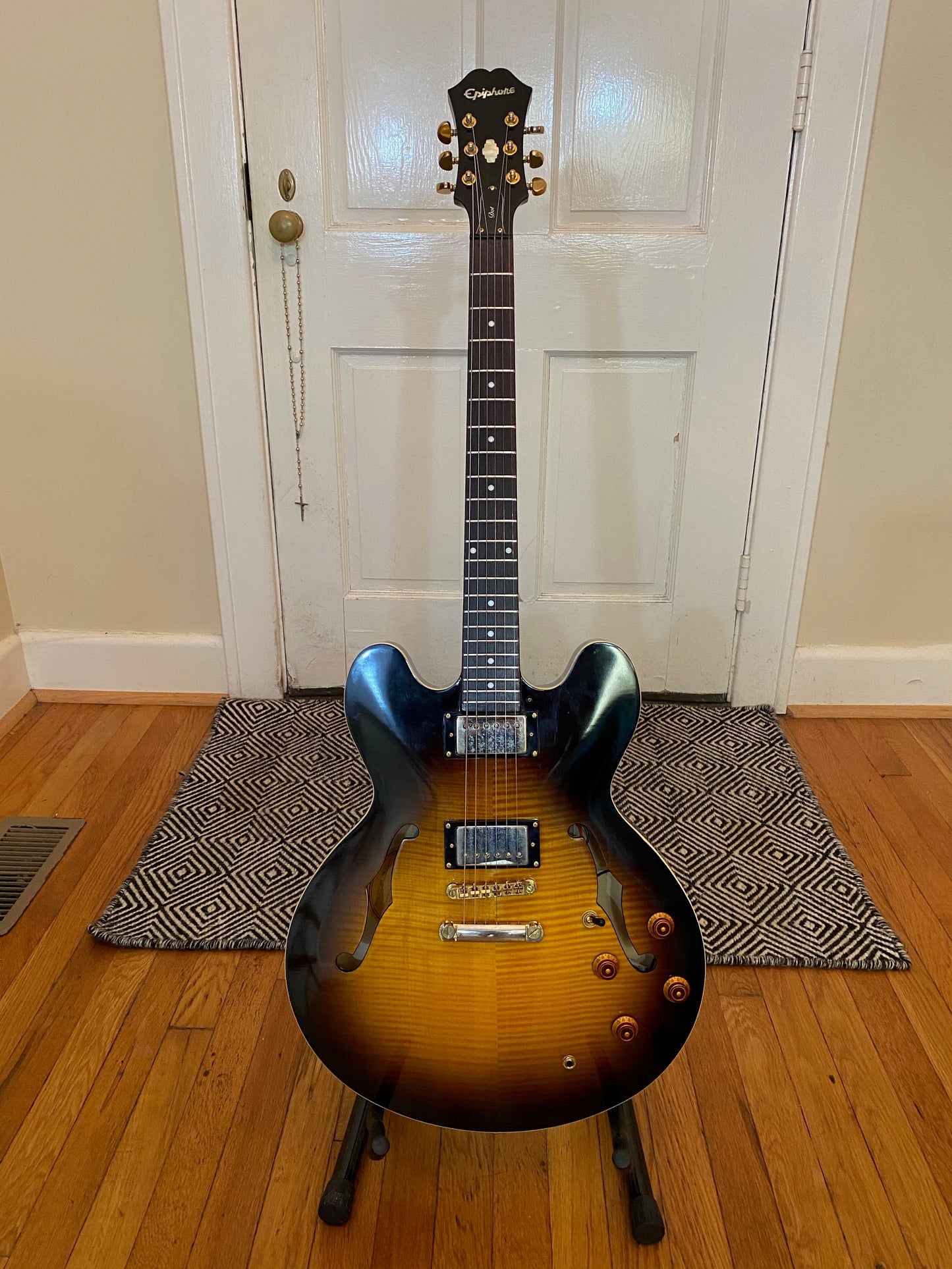 2005 Epiphone 335 Dot Deluxe Vintage Sunburst w/ SKB Hard Case | 2nd Stamp, Set Up, Plays Great