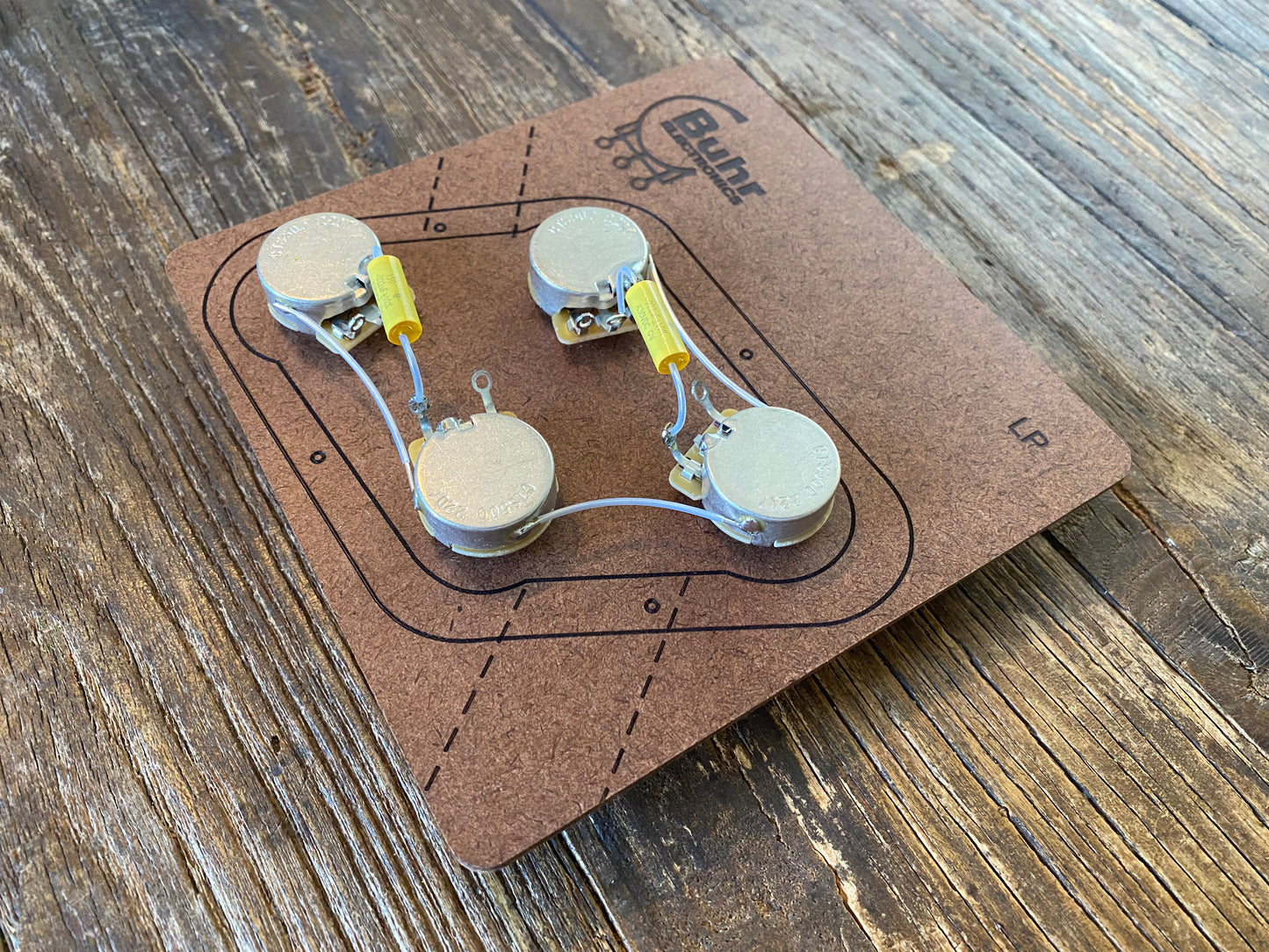 Les Paul 50s Style Wiring Kit | CTS / WD Music Custom Taper Potentiometers, Mallory 150 Film Capacitors