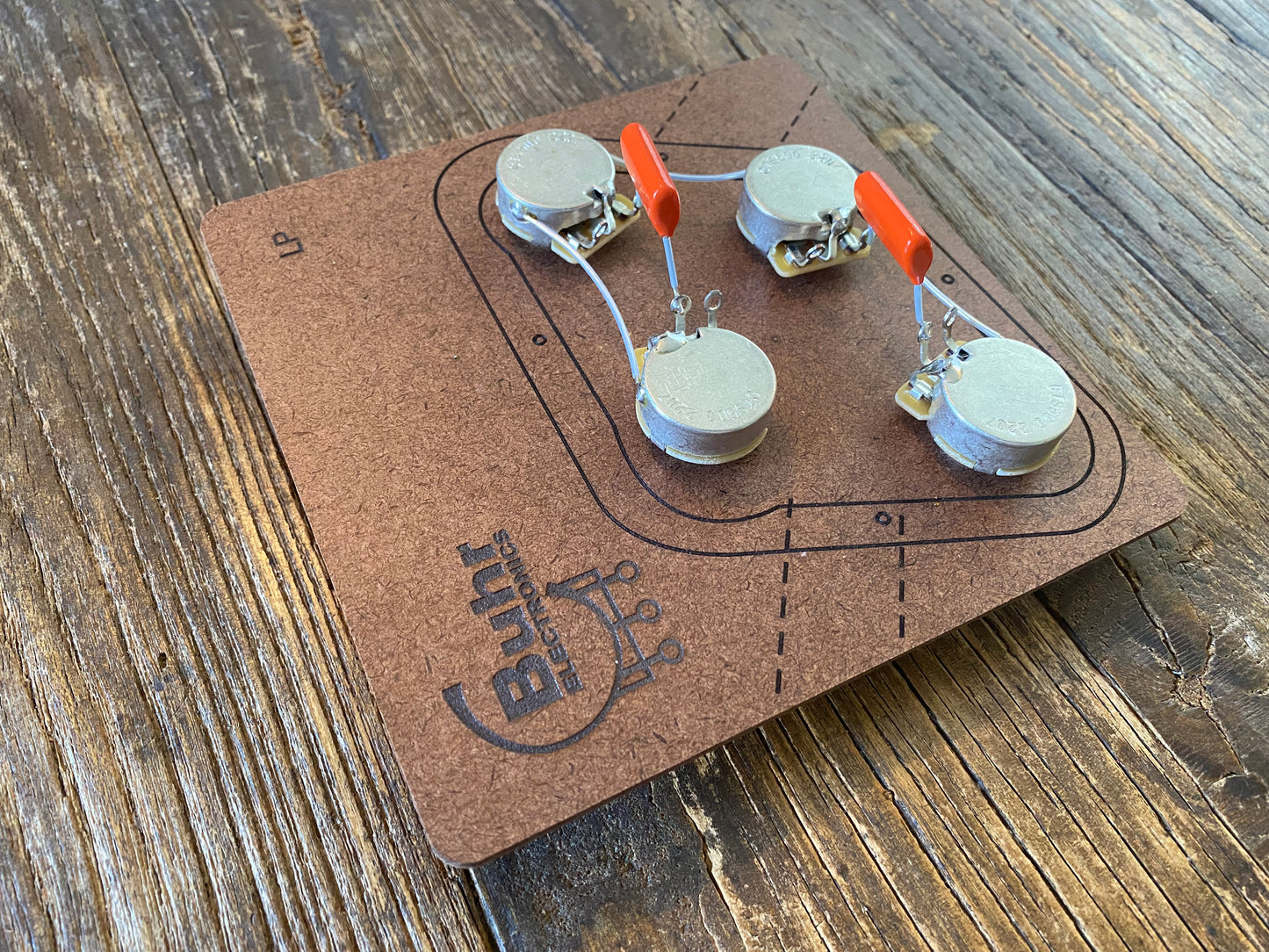 Les Paul 50s Style Wiring Kit | CTS / WD Music Custom Taper Potentiometers, CDE Orange Drop 716P Film Capacitors