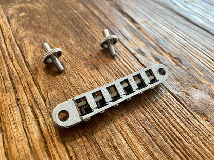 Tune-O-Matic Bridge w/ Posts | Chrome Finish