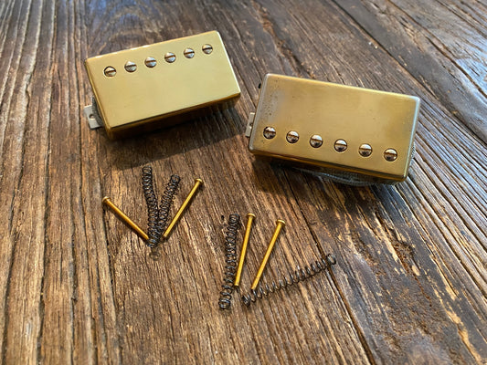 Gibson USA 490R 498T Gold | Neck Humbucker Set w/ Quick Connect, Springs, Screws