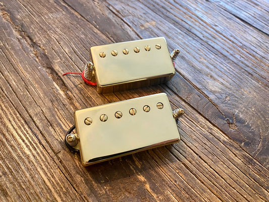 Alnico Classic Humbucker Set | HOTCH / 57CH, Gold, Long Leads, Springs & Screws