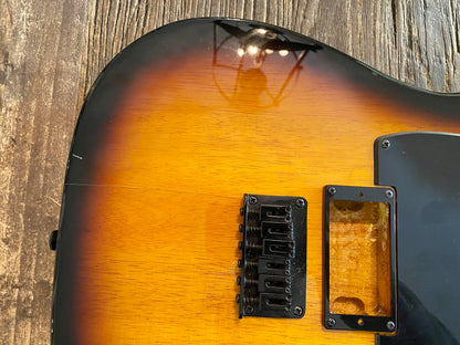 2013 Squier Bullet Telecaster Body + Hardware | HH, 3-Tone Sunburst, 3.5 lbs,