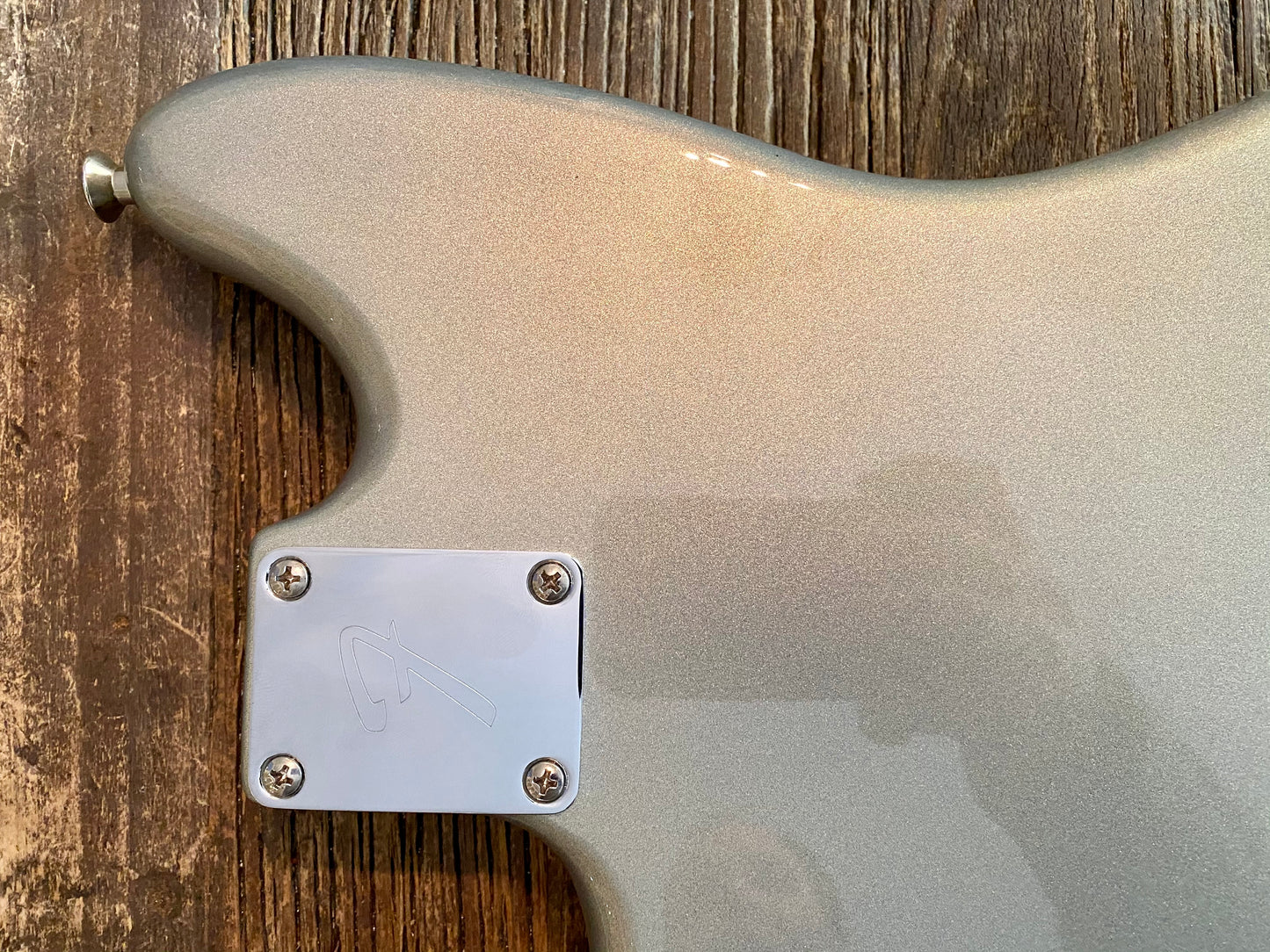 2017 Fender Mustang 90 Loaded Body | Silver, Pearl Pickguard, P90s