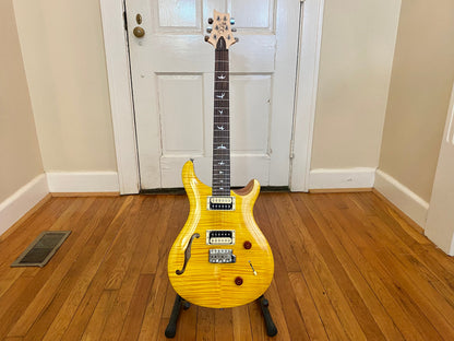 2021 Custom 22 Semi-Hollow | Santana Yellow, Pristine, Tasteful Mods, Gig Bag