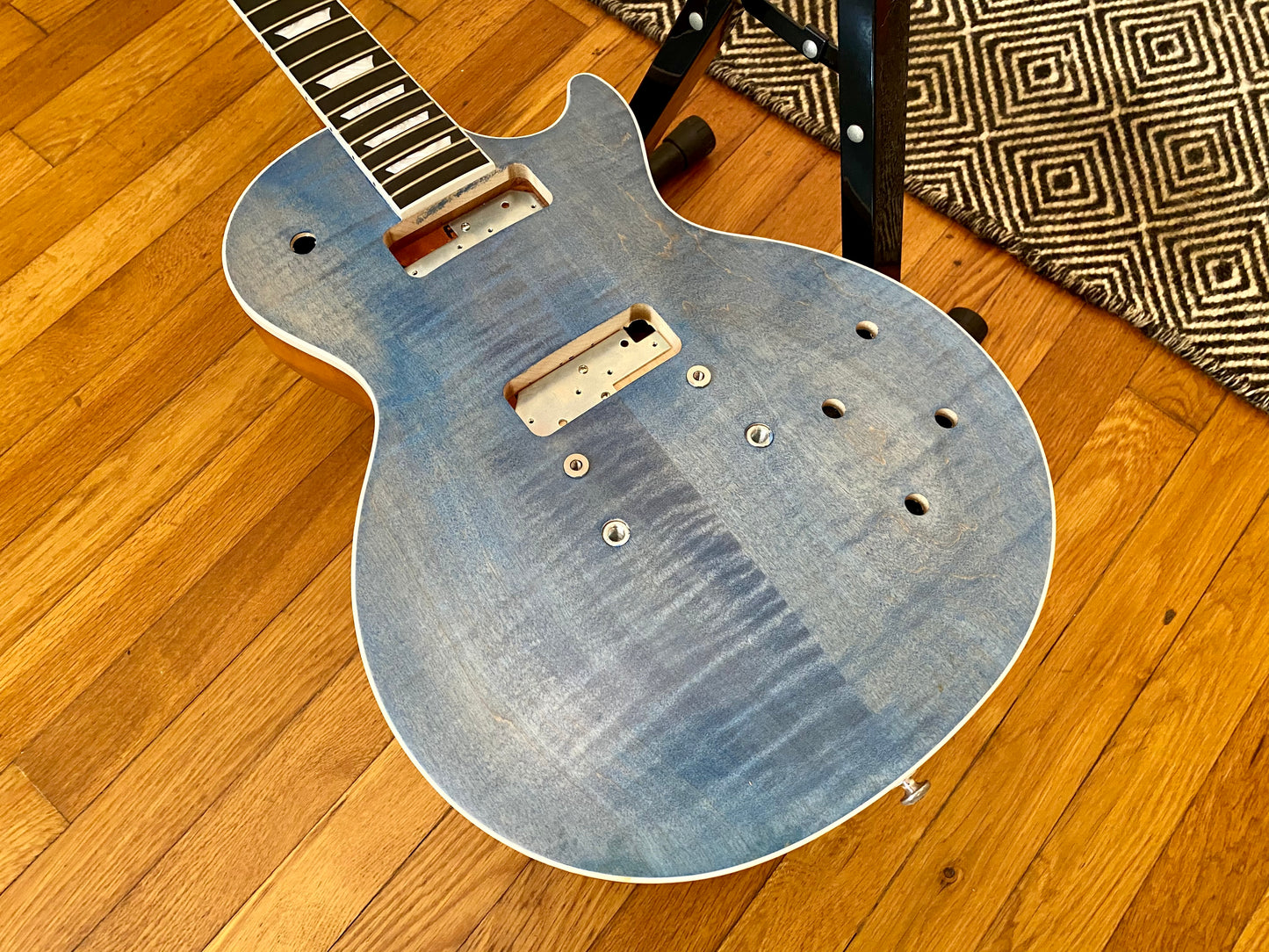 Neck Crack 2018 Gibson USA Les Paul Classic Player Plus Body | Ocean Blue, P90