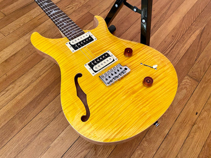 2021 Custom 22 Semi-Hollow | Santana Yellow, Pristine, Tasteful Mods, Gig Bag