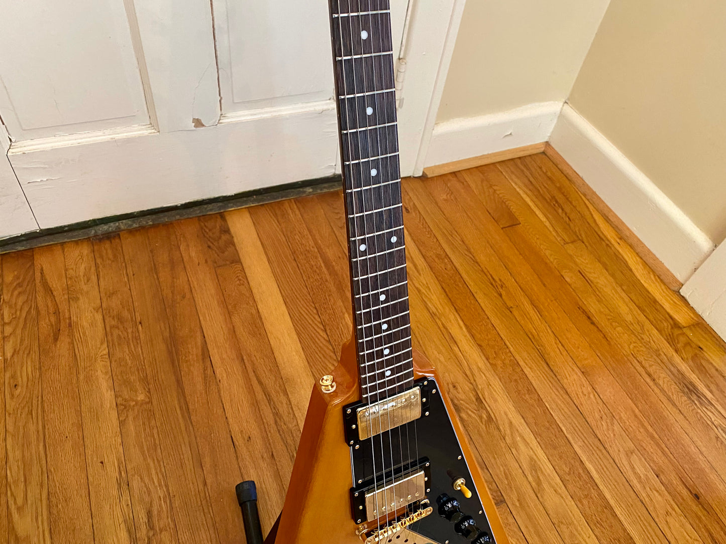 Pristine Mods | 2021 Flying V Korina | 3x Push/Pulls, Parsons Street Humbuckers, Hard Case