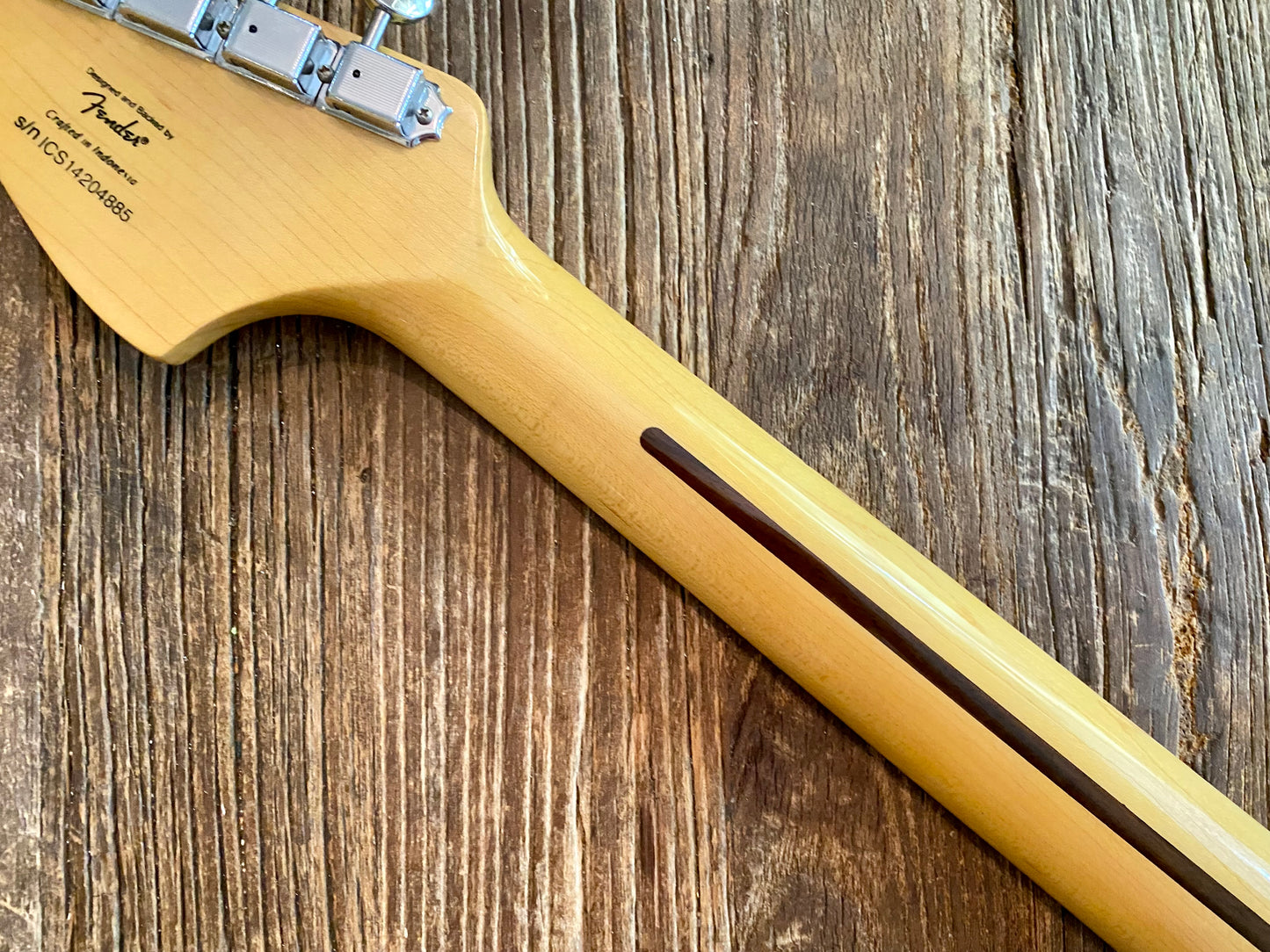 2014 Squier Vintage Modified 70s Stratocaster Neck + Tuners | Gloss maple, Big CBS Headstock