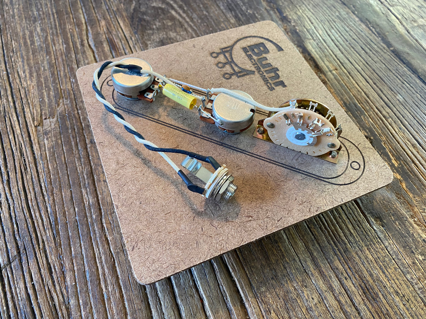 Nashville Telecaster 5-Way Wiring Kit | Bourns PDB241 Low-Friction 250 kΩ Audio Taper Potentiometers, Mallory 150 Capacitor