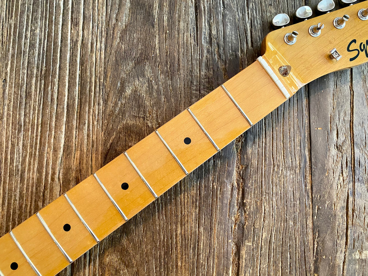 2019 Classic Vibe 70s Telecaster Neck + Tuners | Maple w/ Vintage Style Split Post Tuners