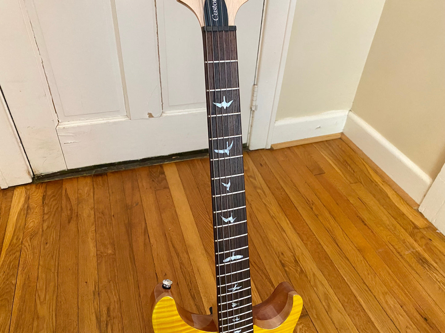 2021 Custom 22 Semi-Hollow | Santana Yellow, Pristine, Tasteful Mods, Gig Bag