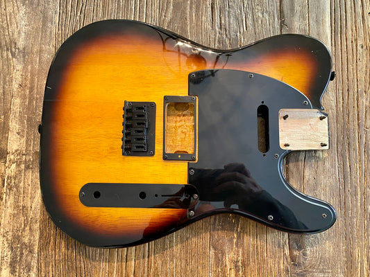 2013 Squier Bullet Telecaster Body + Hardware | HH, 3-Tone Sunburst, 3.5 lbs,